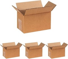 25pc Corrugated Boxes 7L x 4W x 4H Shipping Packaging Moving Storage Box Small