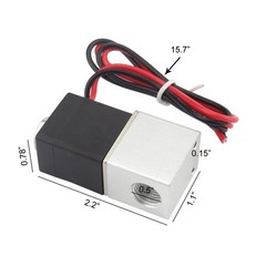 1/4inch DC 12V 2 Way Normally Closed Electric Solenoid Air Valve, Stainless Stee