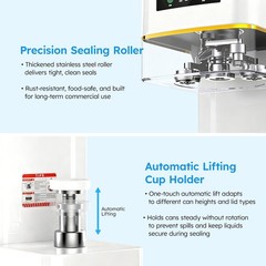Mojgar Commercial Can Sealer Machine, Automatic 202 (55mm) Soda Can Sealer