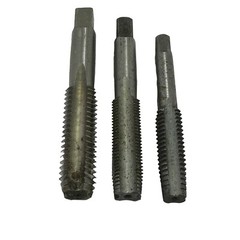 Lot of 3 Straight Flute Taps Champion 9/16in-18 NF HSS USA , 5/8in-11 NC GH3