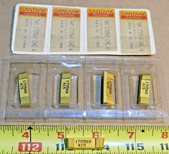 New SANDVIK TAM170568 Deep Grooving Carbide Insert 1/4″ Full Radius Width 5Piece