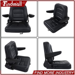 Findmall Universal Lawn Mower Forklift Tractor Seat W/ Sliding Track Armrest