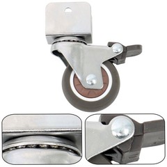 4 Pcs 2″ Casters U-Shaped Bracket Furniture Wheels (2 with brake&2 without)