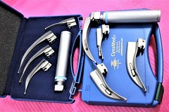 PREMIUM SET OF 5 LARYNGOSCOPE MACINTOSH MAC INTUBATION BLADES ANESTHESIA