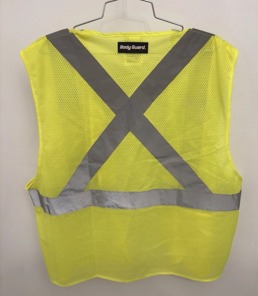 Bodyguard Hi-Visibility Safety Vests “L/XL” LOT OF 15 – Yellow (100% Polyester)