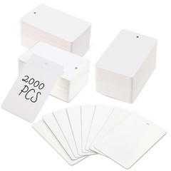 2000 PCS White Blank Unstrung Price Tags Hang Label For Retail Yard Sale