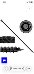 #14×14” 14in Olylog Black Timber Log Landscaping Wood Screws Exterior Coated New