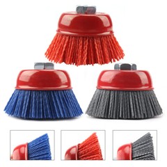 3″ Abrasive Filament Nylon Bristle Cup Brush, Sanding Scuffing, 5/8-11 Thread