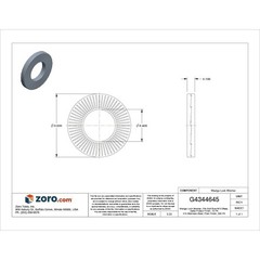 Nord-Lock 1528 Wedge Lock Washer, For Screw Size M10 Steel, Advanced Corrosion