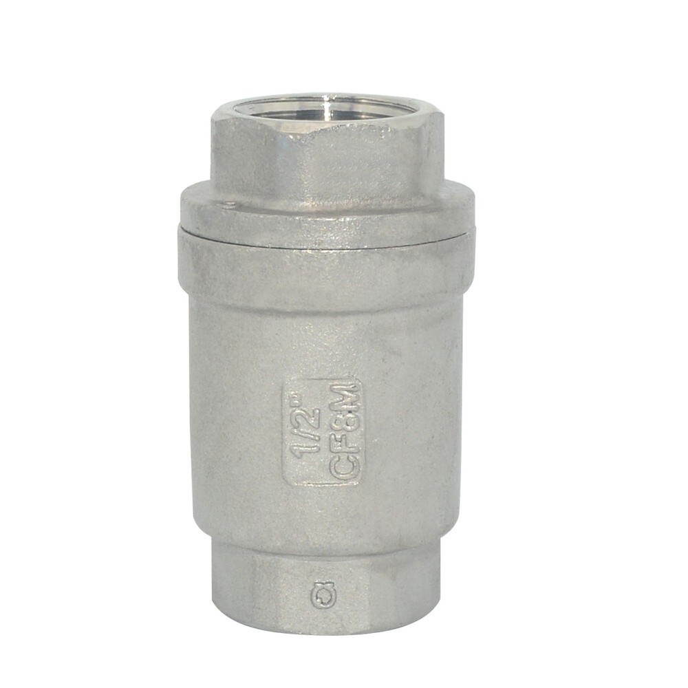 1/2″ inch Spring Loaded In-line NPT Threaded Check Valve Stainless Steel SS316