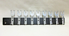 JONES Screw Terminal Blocks, “Y” Clips, 9 or 7 Poles, 9/16″ Centers, Fanning ..