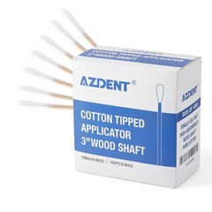 1000pcs Cotton Tipped Applicators 3″（7.6cm）Wooden Swabs Medical Disposable Clean
