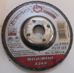 PREMIUM DEPRESSED CENTER WHEEL, D445R, 4” X 1/4” X 5/8”, 13300RPM, LOT OF 24