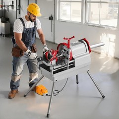 VEVOR Electric Pipe Threader Machine 900W 2-Speed Threading Cutter 1/2″ to 4″