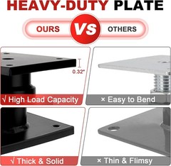 2Pack House Floor Jacks 9.5-15″ Adjustable Screw Jacks 10 Ton For Home Leveling