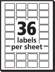Avery Removable Print or Write Labels, White, 0.5 x 0.75 Inches, Pack of 1008