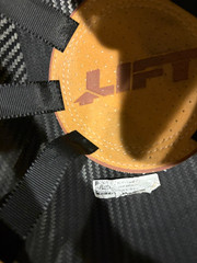 LIFT Safety Dax Fifty 50 Carbon Fiber Full Brim Hard Hat Orange Black Used LOOK