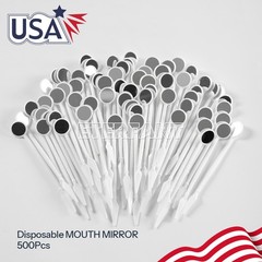 500Pcs Dental Mouth Mirror w/Handle Dental Ortho Instruments