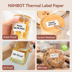 3PK Label Maker Tape 12x40mm, 1/2 inch Label Sticker for Niimbot D110 D11
