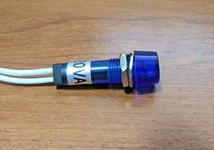 BBT 120 volt AC Waterproof Blue LED High Profile Indicator Light