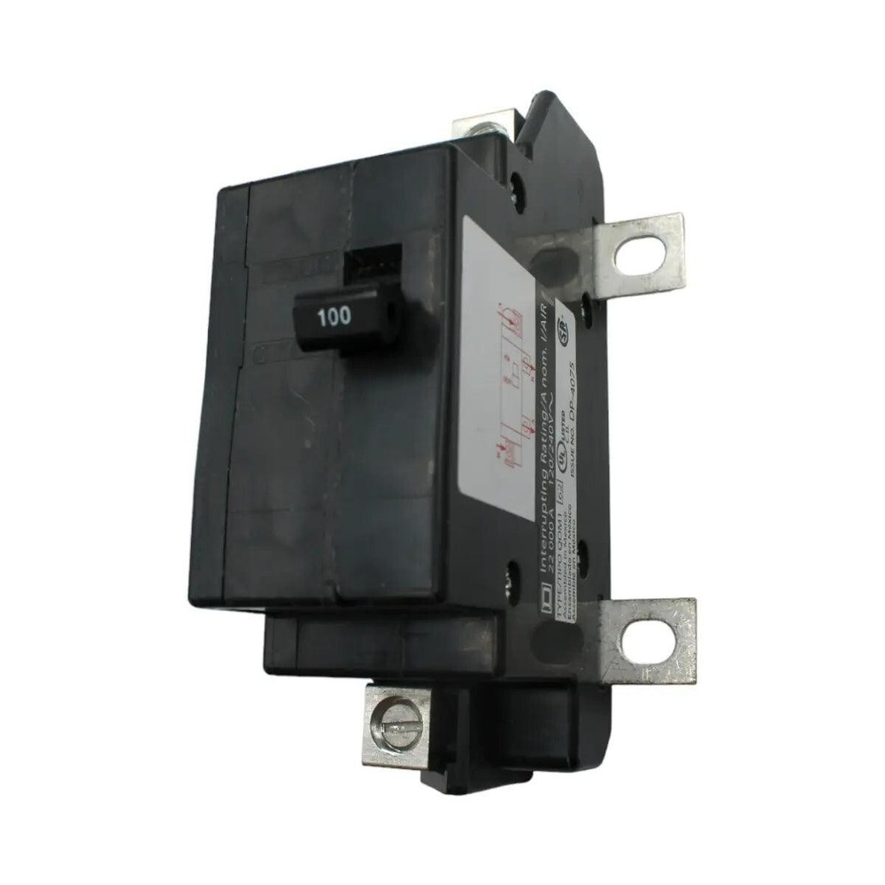 USED Square D QOM100VH8106 22kA 2 Pole 100 Amp Bolt On Main Circuit Breaker