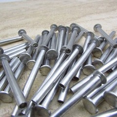 Qty (50) Aluminum Truss Head Round Flat Rivets 3/16″ x 2″ Semi Hollow