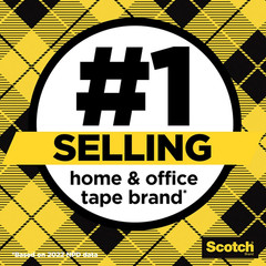 Scotch Double-Sided Tape, 1/2 in X 250 in (12.7 Mm X 6.35 M), 3