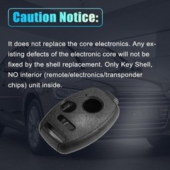 3-Button Keyless Entry Remote Key Fob Shell Case for CR-V CR-Z Fi Color: Black