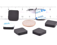 3/4″ Sq x 3/16″ Tall Rubber Feet for Electronics Repair & Restore, 3M Backing