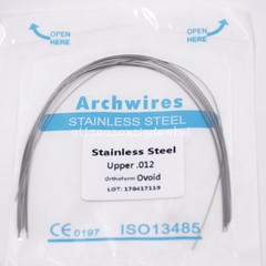 10 Pack Orthodontic Dental Stainless Steel Arch Wires Round Ovoid Form 012 Upper