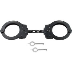 Peerless Model 730C Superlite Aluminum Chain-Linked Handcuffs & Keys, Black