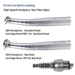 Dental (Fiber Optic) High Speed Handpiece with 4 Holes Quick Coupler Fit KAV
