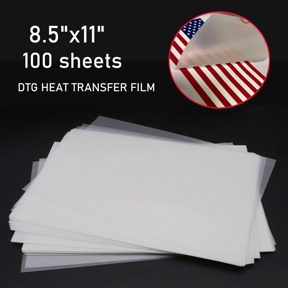 DTF Transfer Film 8.5″x11″/ 100 Sheets ，for All DTF Printer