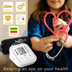 Upper Arm Blood Pressure Monitor Digital Automatic BP Cuff Machine Pulse Meter