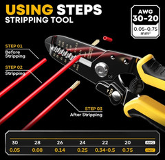 Kit crimpadora JST 29 conectores 2.5mm + pelacables y alicates AWG32-20, Nuevo