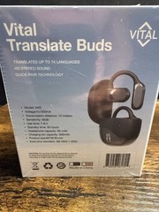 NIB Vital Translation Earbuds Real Time Language Translator Vital Translate