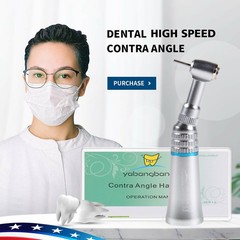 NSK Style Dental Low Speed Contra Angle Handpiece Push Button Fit FG1.6MM Burs