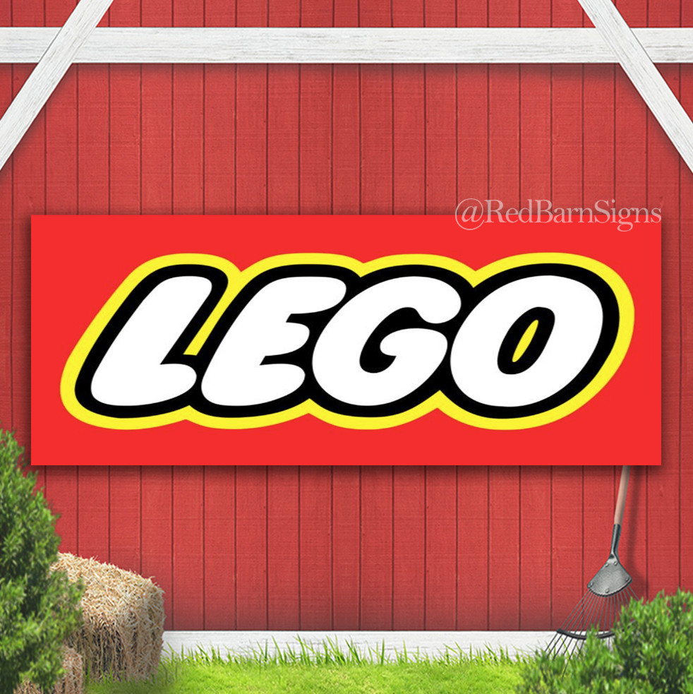 Lego Toy Brick Building Blocks Indoor Outdoor Banner Sign with Grommets