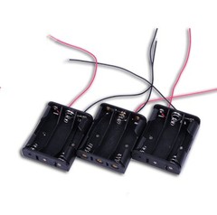 10PCS Plastic Battery Case Storage Box Holder with Wire Leads for 3 X AA 4.5V