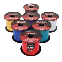 14 Gauge CCA Automotive Wire 700ft 7 Colors 100ft Spool 12v Car Stereo Trailer