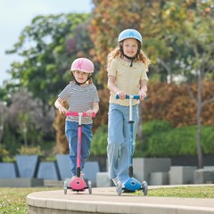 Primo Foldable Plus Lights Scooter – Kick Scooter Kids Ages 3 and Up Scooter 120…