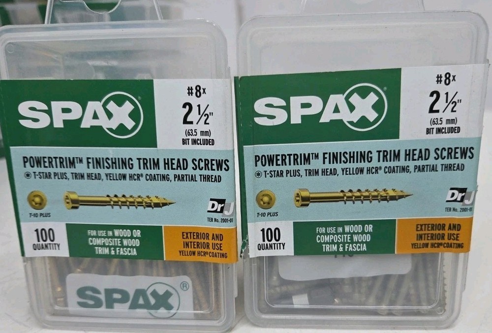 (2) #8×2-1/2″ Exterior / Interior Trim Head Wood & Finishing Project Screws
