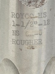 ROYCO HS 1-1/2-12 NS GH-5 Rougher Tap HSS Straight Flute Machinist Tool