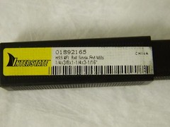 Interstate Ball End Mill 1/4″ Diam 1-1/4″ Length of Cut 4 FL HSS Qty 2 01892165