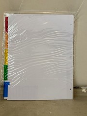 up&up Letter Index Dividers 5-Count 8.5×11 3-Ring White/Multicolor Tabs