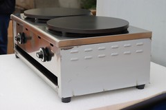 2000PA Natural Gas Commercial Crepe Maker 15.7in Nonstick Double Pancake Machine