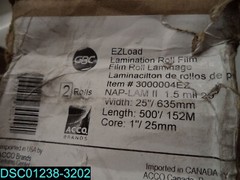 2 PACK GBC Thermal Laminating Film Rolls, Ultima 65 EZ Load 1.5 Mil 25″ x 500′