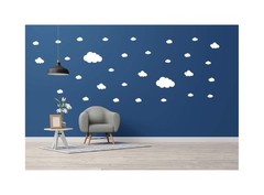 White Cloud Wall Decal Clouds (28 Decals) | Easy to Peel Easy to Stick + Safe…