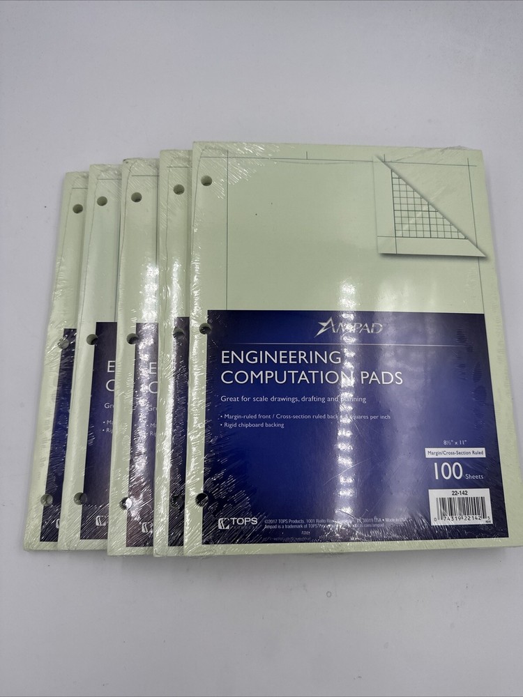 Ampad Engineering Computation Pads 500 Sheets/Pack 8-1/2″ x 11″