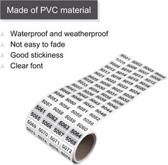 1-20000 Consecutive Number Label Stickers Inventory Control Adhesive Waterproof